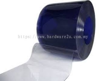 Antistatic PVC Strip Curtain - Clear Blue  Size : 2mm x 200mm x 50mtr