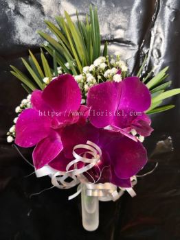 Orchid Pom Corsage (CC-015)