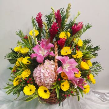 Mixed Flower Basket Arrangement BA208 floristkl