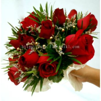 Red Rose Wedding Bridal Bouquets (BB-048)