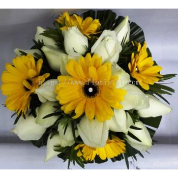 Rose, Gerberas Bridal Bouquets (BB-174)