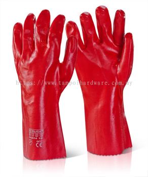 Red PVC Chemical Glove 13"