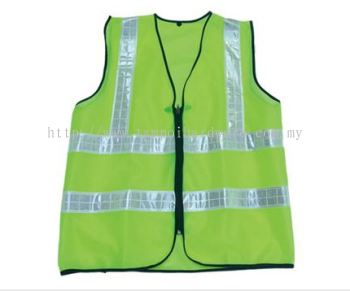 Cloth Safety Vest Zip with 4 Reflective Belt