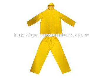 Yellow PVC Rain Coat Shirt & Trousers Thick