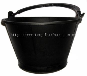 Black Plastic Cement Pail