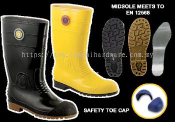 8000# Rubber Boot With Sock with Steel Toe Cap