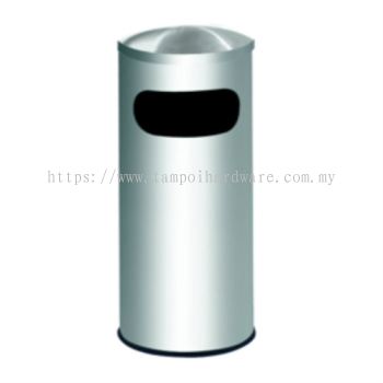 Stainless Steel Litter Bin complete with Dome Top   RAB043SS