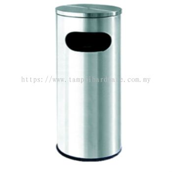 Stainless Steel Litter Bin complete with Flat Top   RAB001F