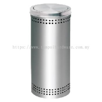 Stainless Steel Litter Bin complete with Flip Top   RFT062SS