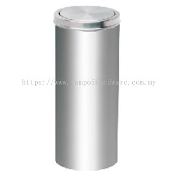 Stainless Steel Litter Bin complete with Flip Top   RFT064SS