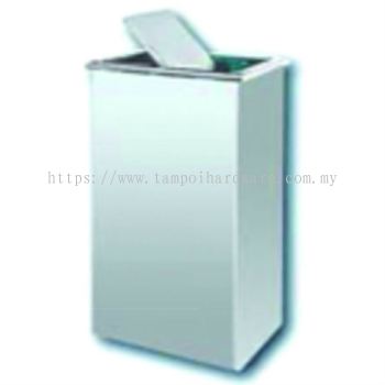 Stainless Steel Rectangular Flip Top Bin   RFT-018SS