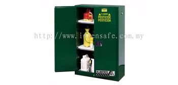 EX Pesticides Safety Cabinet, Cap. 45 gallons, 2 shelves, 2 manual-close doors