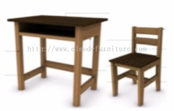 Solid Wood Table & Chair 