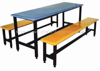 6 Seater Canteen Table & Bench