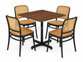 Rattan Chair With Square Table (LX)