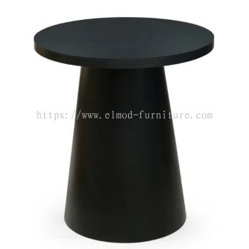 MOCHA 700 mm Round Dining Table Black