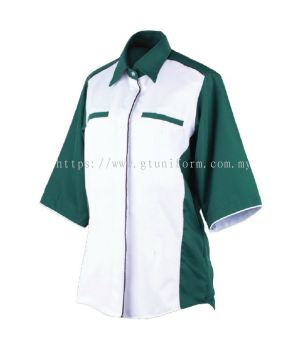 READY MADE UNIFORM F0611 (White & D. Green)