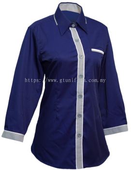 READY MADE UNIFORM F0806 (Navy & Grey & White)