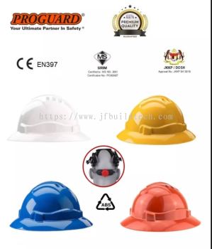 FULL BRIM SWIVEL RATCHET LOCK SAFETY HELMET