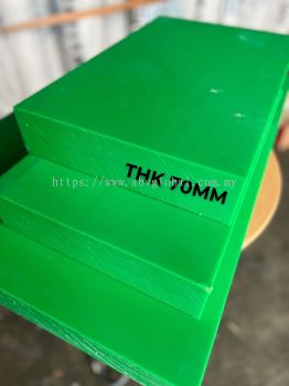 PE 1000 Green Sheet, 70mm Thickness - High-Density Polyethylene Board