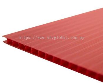 PP Corrugated Plastic - Red Colour | Lightweight, Durable, and Versatile Polypropylene Board