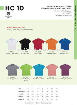 HC10 Cotton Polo Tee Unisex
