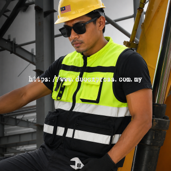 Safety Vest Multi Pocket - Reflective Vest for Construction & Security Ready Made -Safety Vest with logo printing