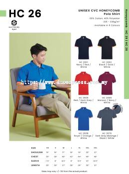 HC26 Cotton Polo Tee Unisex