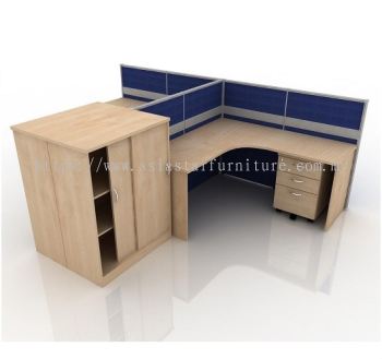 CLUSTER OF 2 OFFICE PARTITION WORKSTATION 18 - Partition Workstation Mont Kiara | Partition Workstation Solaris Dutamas | Partition Workstation Jalan Ipoh | Partition Workstation Ampang Point