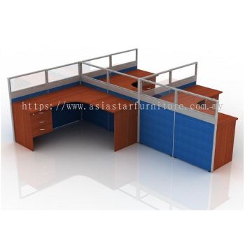 CLUSTER OF 3 OFFICE PARTITION WORKSTATION 11 - Partition Workstation Damansara Kim | Partition Workstation Bandar Puchong Jaya | Partition Workstation Taipan USJ | Partition Workstation Sunway Damansara