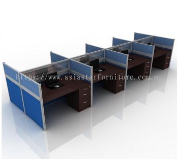 CLUSTER OF 8 OFFICE PARTITION WORKSTATION 3 - Partition Workstation Taman OUG | Partition Workstation Cheras | Partition Workstation Ampang | Partition Workstation Sungai Besi