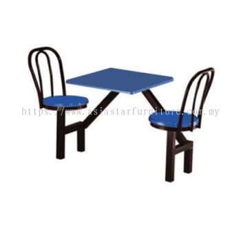 2 SEATER FIBREGLASS TABLE WITH CHAIR- canteen table uptown pj | canteen table centrepoint bandar utama | canteen table selayang