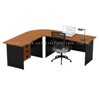 4' OFFICE TABLE/DESK COMBINE OFFICE TABLE FIXED PEDESTAL 3D SET - office table/desk Kajang | office table/desk Semenyih | office table/desk Bangi | office table/desk Nilai