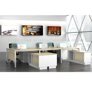 CLUSTER OF 6 OFFICE PARTITION WORKSTATION - Partition Workstation Bandar Bukit Raja | Partition Workstation Bandar Bukit Tinggi | Partition Workstation Selayang | Partition Workstation Rawang