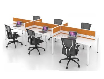 CLUSTER OF 6 OFFICE PARTITION WORKSTATION - Partition Workstation Kuchai Lama | Partition Workstation Bandar Kinrara | Partition Workstation Bukit Jalil | Partition Workstation Sentul