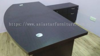DELIVERY & INSTALLATION QX2100 DIRECTOR OFFICE TABLE WITH SIDE CABINET AQ-YLP 6122 OFFICE FURNITURE SEKSYEN 51, PETALING JAYA