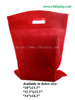 82121-10"x13.5"Red-Non Woven Bag-10pcs