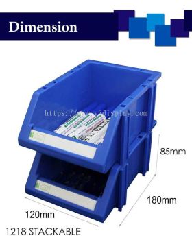80391-1218 STACKABLE TRAY-PC(8HX12LX18D CM)
