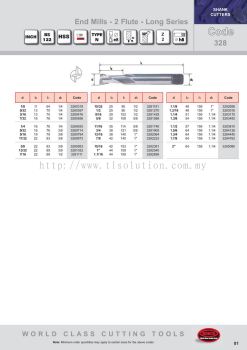 End Mills - 2 Flute - Long Series