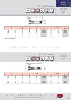 Dovetail Cutters