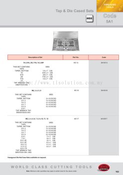 Tap & Die Cased Sets