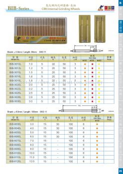 BIB Series (CBN Internal Grinding Wheels)