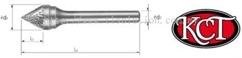 Rotary Burrs - 60掳 Cone Shape(Form J)