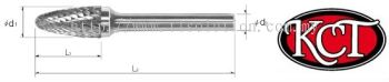 Rotary Burrs - Tree Shape with Radius End (Form F)