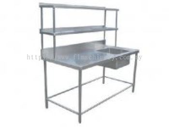 B21 SINGLE BOWL SINK C/W 2 TIER OVERSHELF