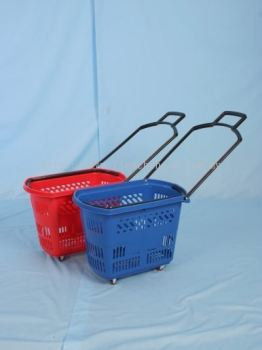 SHOPPING BASKET WITH ROLLER
