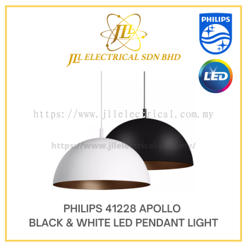 PHILIPS 41228 APOLLO BLACK & WHITE LED PENDANT LIGHT