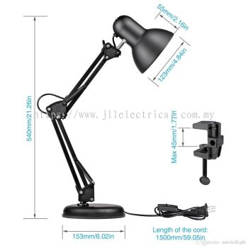 HP3616 ADJUSTABLE TABLE LAMP FITTING ONLY, Suitable for E27 Infrared & Infraphil lamp