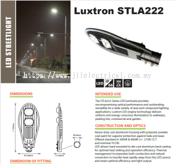 LUXTRON STLA222 LED STREET LIGHT 