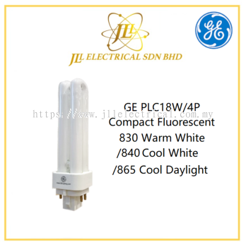 GE PLC 18W/4P Compact Fluorescent 830 Warm White/840 Cool White/865 Cool Daylight